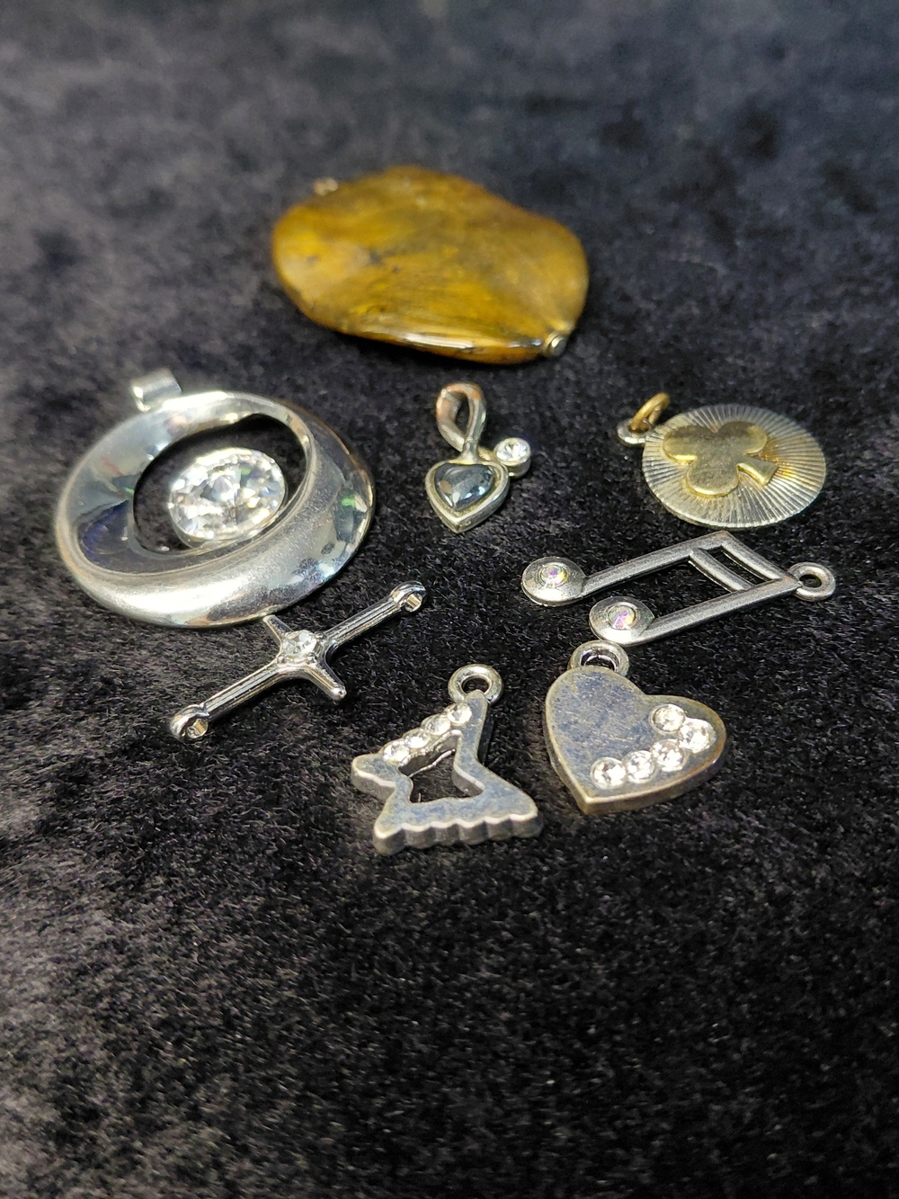 Assorted pendants, charms, craft
